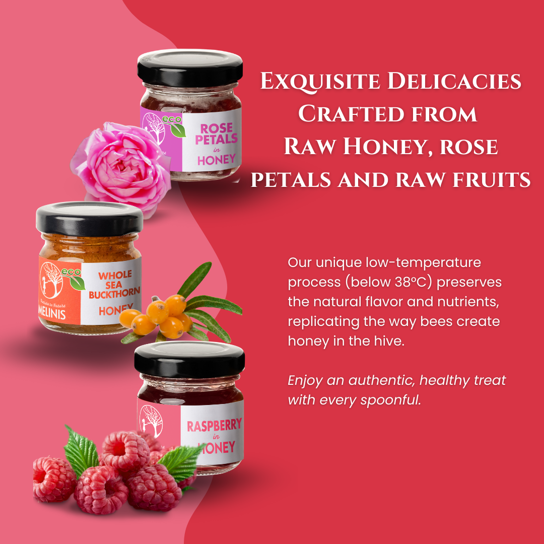 Tasting Set – Fresh and Aromatic (Rose, Raspberry, and Sea Buckthorn Cream) | 3 x 40g Jars