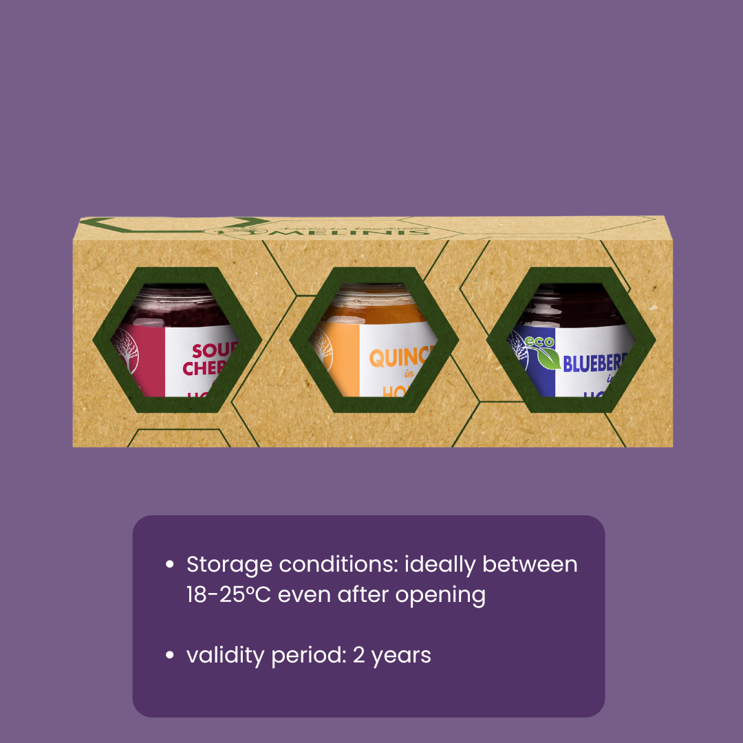 Tasting Set – Crunchy and Irresistible (Quince, Sour Cherries, and Blueberries) | 3 x 40g Jars