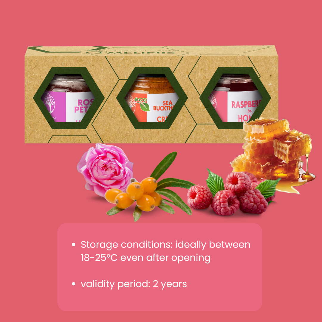 Tasting Set – Fresh and Aromatic (Rose, Raspberry, and Sea Buckthorn Cream) | 3 x 40g Jars